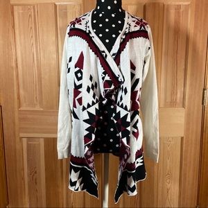 2/$10 Geometric print cardigan